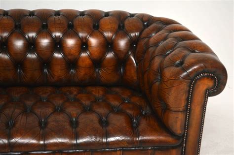 Antique Deep Buttoned Leather Chesterfield Sofa Marylebone Antiques