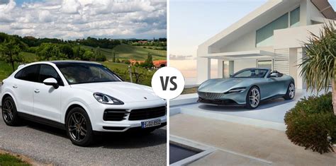 Porsche Cayenne Coup Vs Ferrari Roma Cabrio Autovergleich Autogott De