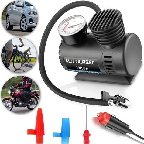 Mini Compressor De Ar Automotivo Bom Para Encher Pneus V Em Promo O