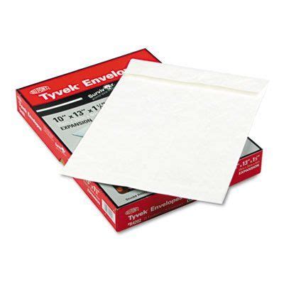 Tyvek Expansion Mailer, 10 x 13 x 1 1/2, White, 25/Box, Sold as 25 Each ...