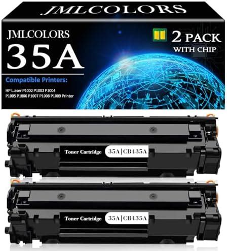 Amazon 2 Black CB435A 35A Toner Cartridge Compatible Replacement