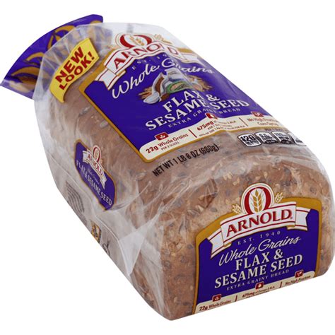 Arnold Whole Grains Bread Extra Grainy Flax And Sesame Seed Buehler S