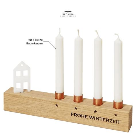 Kerzenst Nder Advent Aus Holz Mini Kerzenhalter F R Baumkerzen