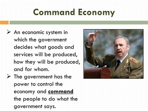 Command Economy Examples