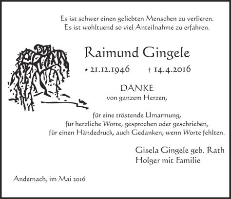 Traueranzeigen Von Raimund Gingele Rz Trauer De