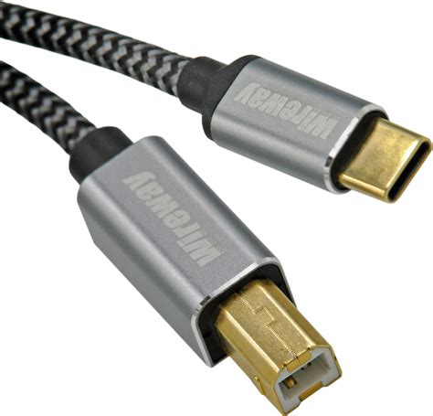 Wireway Przewód Usb 2 0 Usb B Do Usb C Drukarki Oplot Ww332101 1M