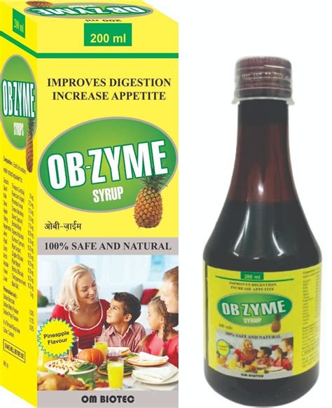 Carminative And Digestive Enzyme Syrup Ob Zyme Syrup Ml