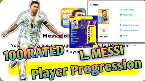 100 Rated L Messis Player Progression Full Details And Tutorial In