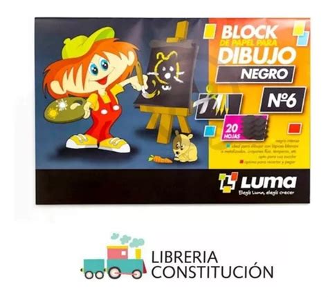 Block De Dibujo Luma Doble Oficio N Negro X Cm Hjs Mercadolibre