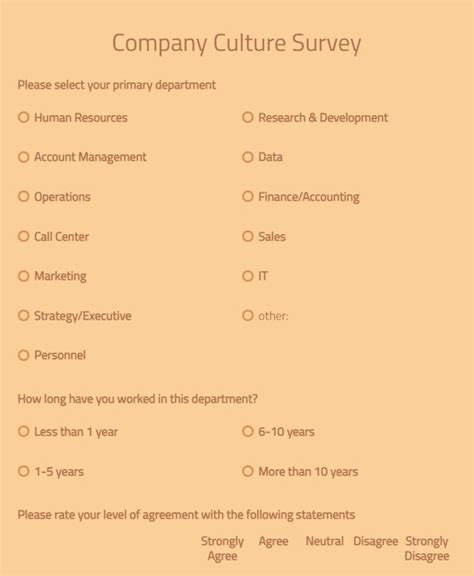 Employee Culture Survey