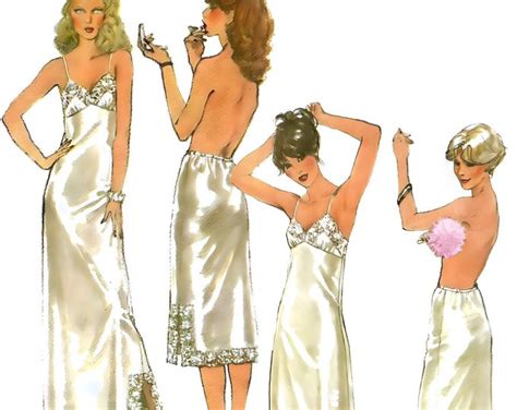 Simplicity 8862 Sewing Pattern For Misses Vintage Slips And Half Slips