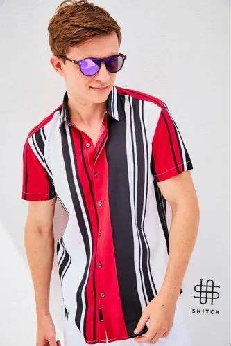 Cotton Stripes Snitch Original Lycra Striped Shirts Full Sleeves