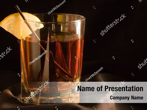 Refreshing Gin Alcohol Drink Powerpoint Template Refreshing Gin