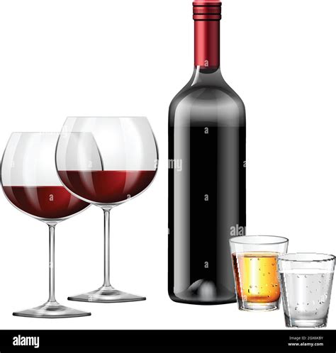 Red Wine And Spirit Drink Stock Vector Image And Art Alamy