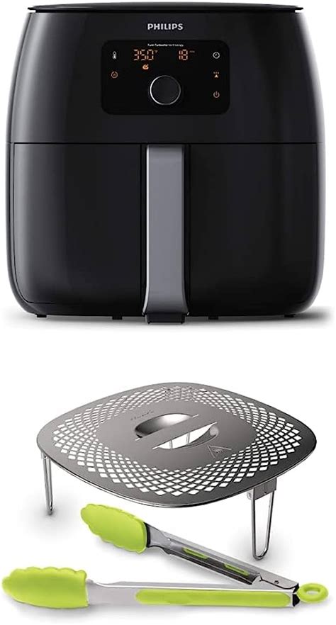 Philips Premium Airfryer Xxl With Fat Removal Technology 3lb7qt Black Hd965096 Snack Master