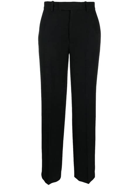 R He Pantalones Rectos Con Pinzas Negro Farfetch Mx