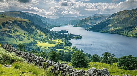 A View Of Lake Ullswater In The Lake District Background Lake District