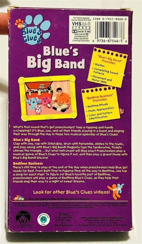 Blues Clues Blues Big Band Vhs Tape Ebay