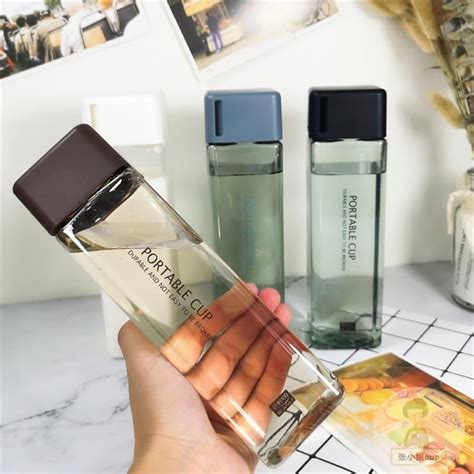 420ml Square Pillar Design Square Shaped Water Bottle Tritan Water Bottle Artofit