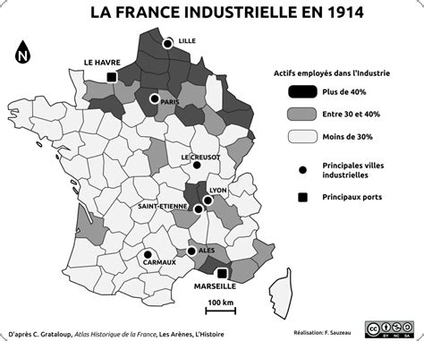 La France Industrielle En 1914 L Atelier Carto D HG Sempai