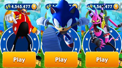 Sonic Dash Giant Sonic Vs Dr Eggman Vs Zazz All Characters Unlocked Run Gameplay Youtube