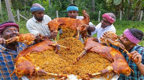 Inside Mutton Biryani Full Goat Mutton Cooking With Stuffed Biryani