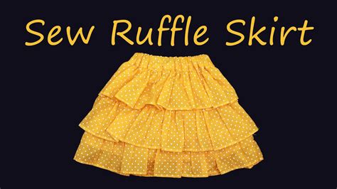 How To Sew A Three Tiered Ruffle Skirt Layer Frill Skirt Cutting And