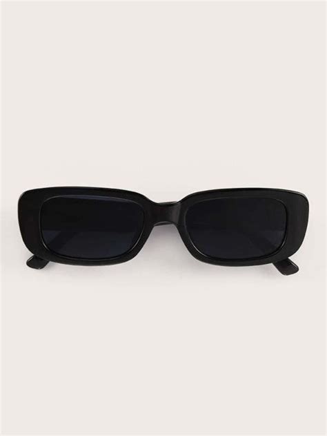 Black Rectangle Womens Sunglasses Etsy Glasses Fashion Stylish