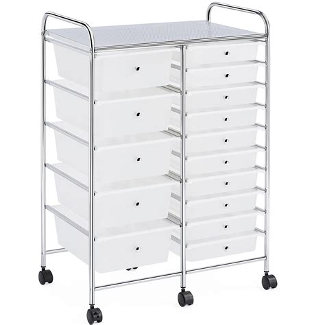 Buy Yaheetech Drawers Rolling Storage Cart Multipurpose Mobile