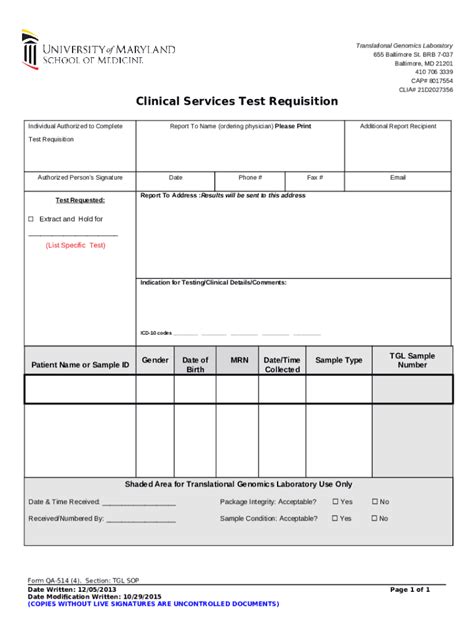 Sample Test Requisition Litholink Labcorp Doc Template PdfFiller