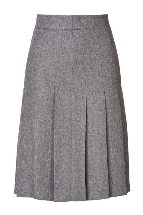 Gray Wool Blend Pleated Skirt Elizabeth S Custom Skirts