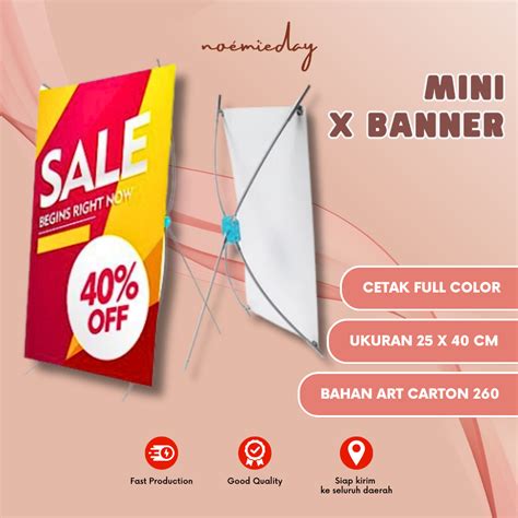 Jual Cetak Banner Mini Spanduk Mini X Banner Banner Custom Premium