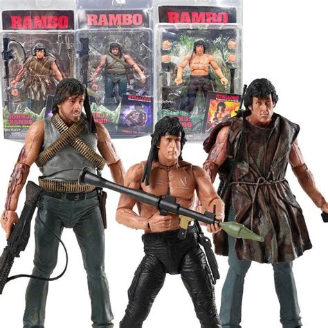 NECA First Blood Rambo Survival Articulated Action Figure Model Named