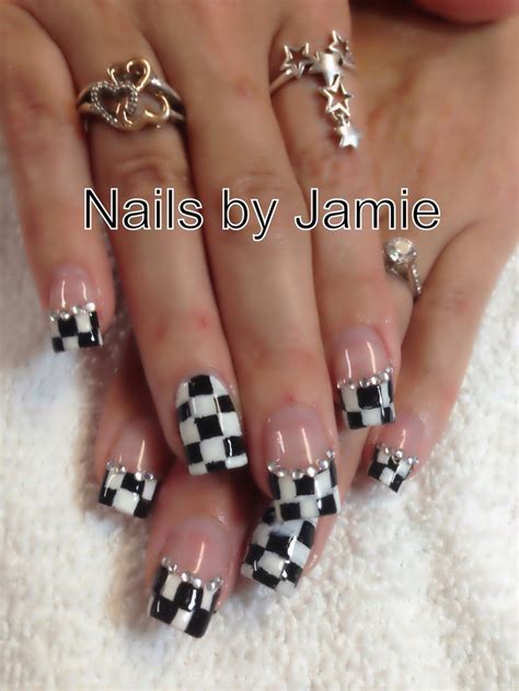 Checkered Flag Nails By Jamie Duffield Eugene Oregon 541