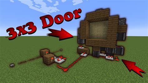 Easy 3x3 Redstone Door In Minecraft Java 118 Youtube