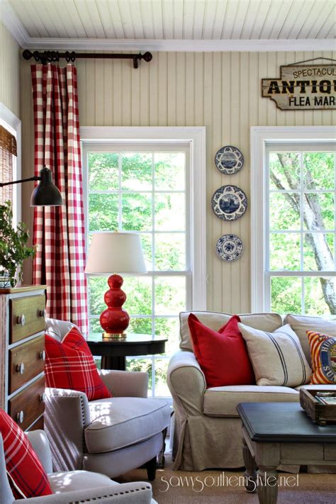 Farmhouse Country Style Living Room Curtains Decoomo