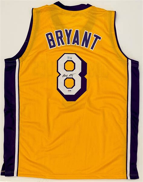 Kobe Bryant Autographed Gold Lakers Jersey Replica The Autograph Source