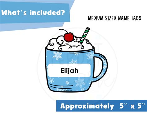 Winter Name Tags For Kids