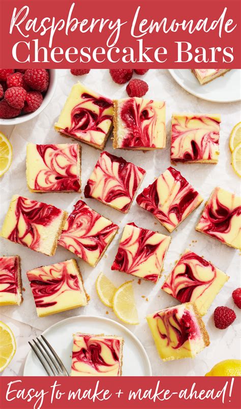 Raspberry Lemonade Cheesecake Bars