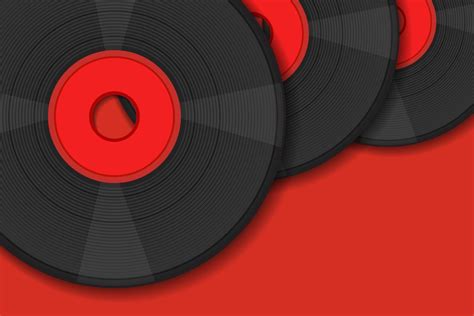 Vinyl Record Music Design Template Background With Vinyl Record Vintage