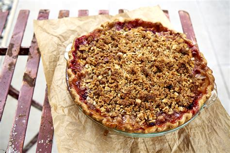 Red Raspberry And Nectarine Crumb Pie