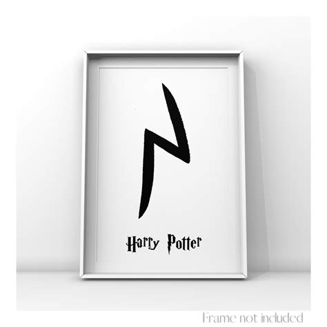 Harry Potter Scar Print Script Sorcerer Magic Wizard London Etsy