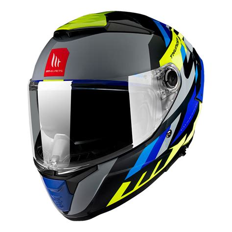 Casque Mt Helmets Thunder Sv Ergo E Bleu Casques Integraux Mt