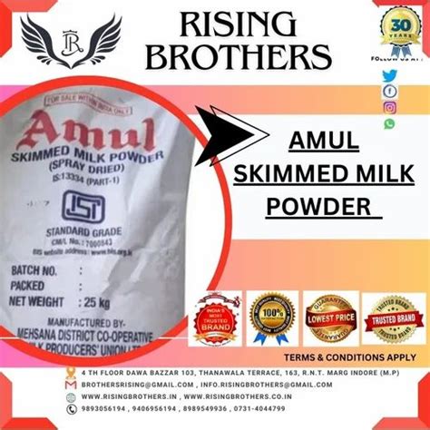 Amul Skimmed Milk Powder Packaging Size 25 Kg At ₹ 290kg In Indore Id 2854751402473