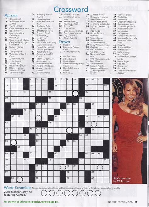 Crossword Puzzles People Magazine