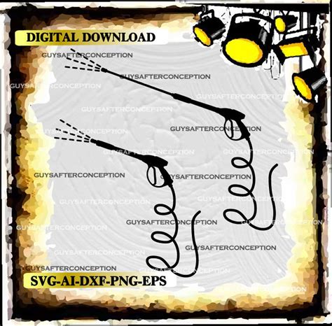 Two Pressure Washer Sprayer Wands Vector Image Svg Files Etsy