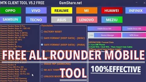 Mtk Client Tool V V Bypass Erase Frp Unlock Bootloader Reset