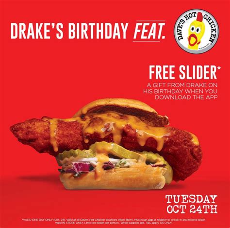Drake Teams Up With Daves Hot Chicken For Free Chicken Sandwiches HOME GROWN RADIO