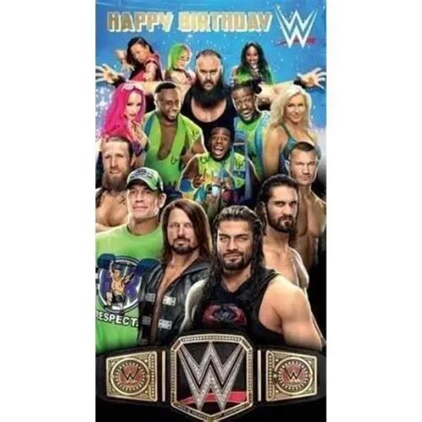 Birthday Card Wwe Happy Birthday Card Wrestling Large Card Envelope