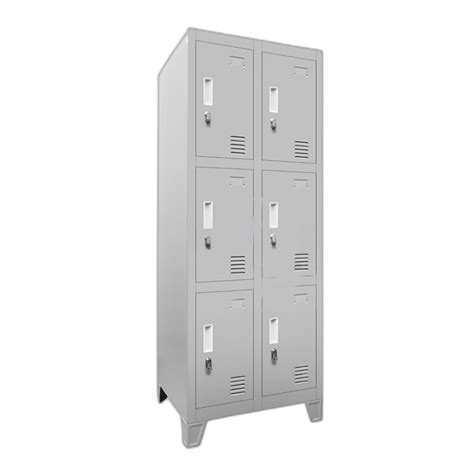 Locker Metálico 2 Cuerpos 6 Puertas Espacio Lockers